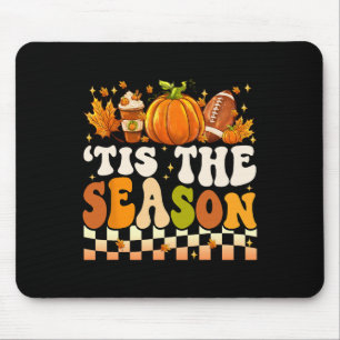 Tis The Season Thanksgiving Fall Football Pumpkin  Mouse Mat