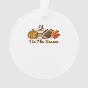 Tis The Season Thanksgiving Leaf Spice Football Fa Ornament