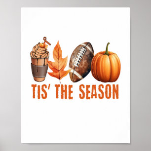Tis The Season Thanksgiving Pumpkin Poster