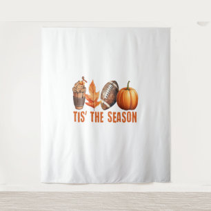 Tis The Season Thanksgiving Pumpkin Tapestry