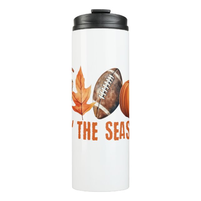 Tis The Season Thanksgiving Pumpkin Thermal Tumbler (Front)