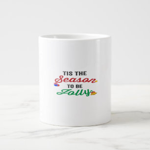 Tis The Season To Be Careful Classic Stickers Large Coffee Mug