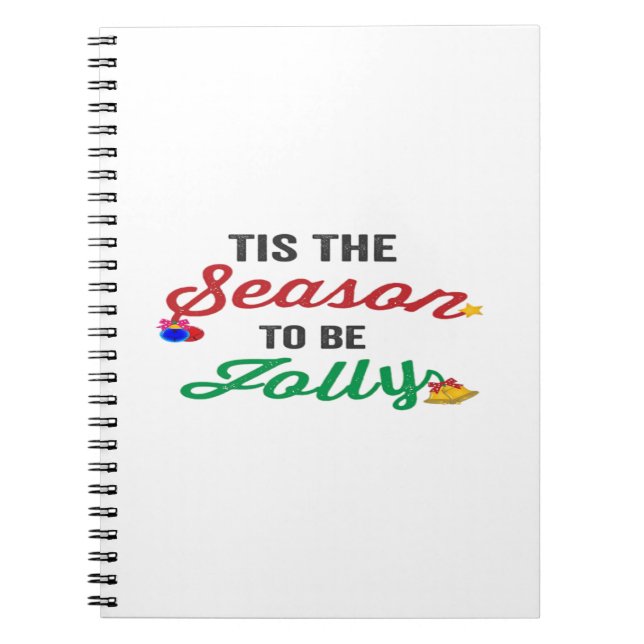 Tis The Season To Be Careful Classic Stickers Notebook (Front)