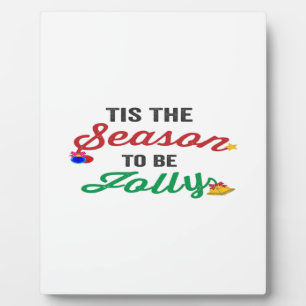 Tis The Season To Be Careful Classic Stickers Plaque