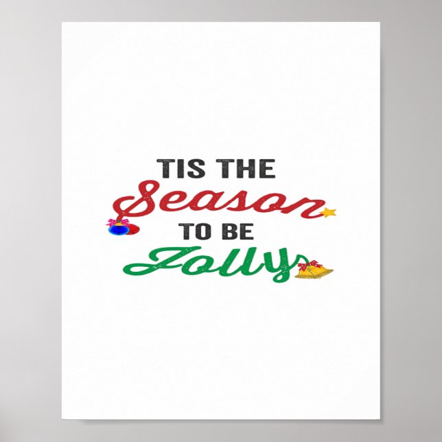 Tis The Season To Be Careful Classic Stickers Poster (Front)