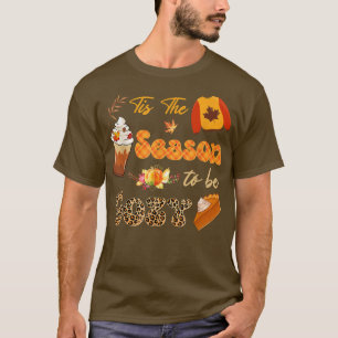 Tis The Season To Be Cosy Leopard Pumpkins Spice F T-Shirt