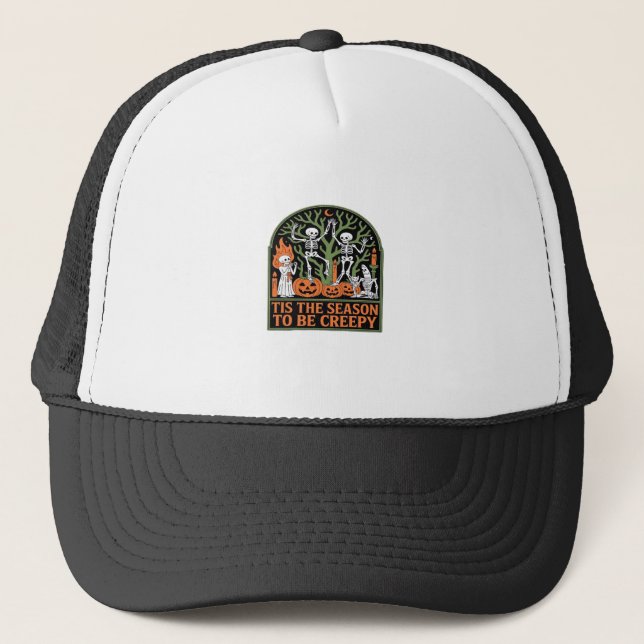 Tis The Season To Be Creepy Trucker Hat (Front)