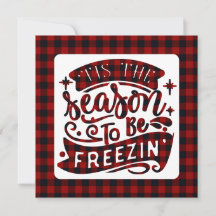Tis the Season to be Freezin Buffalo Plaid Winter