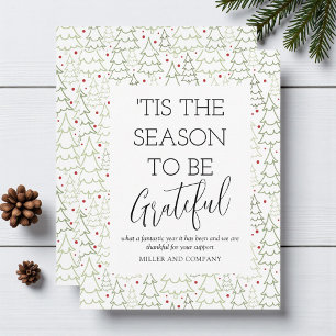 'Tis The Season To Be Grateful Corporate Christmas Card