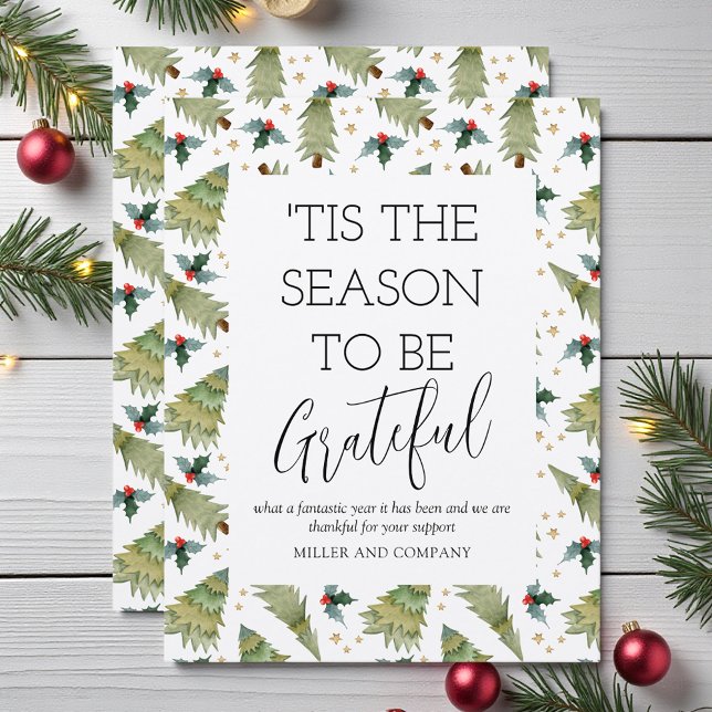 'Tis The Season To Be Grateful Corporate Christmas Card (Creator Uploaded)