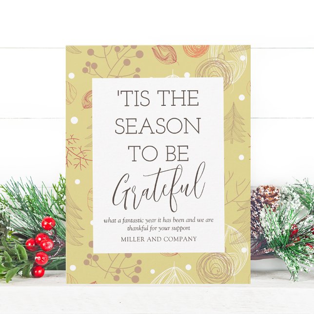 'Tis The Season To Be Grateful Corporate Christmas Card (Creator Uploaded)