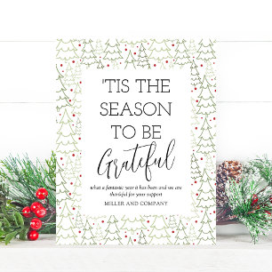 'Tis The Season To Be Grateful Corporate Christmas Card