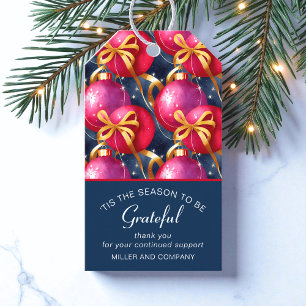 'Tis The Season To Be Grateful Corporate Christmas Gift Tags