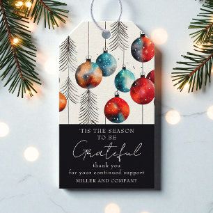 'Tis The Season To Be Grateful Corporate Christmas Gift Tags