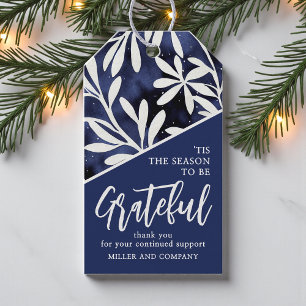 'Tis The Season To Be Grateful Corporate Christmas Gift Tags