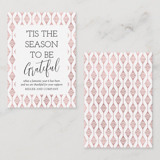 'Tis The Season To Be Grateful Corporate Holiday Card (Front/Back)