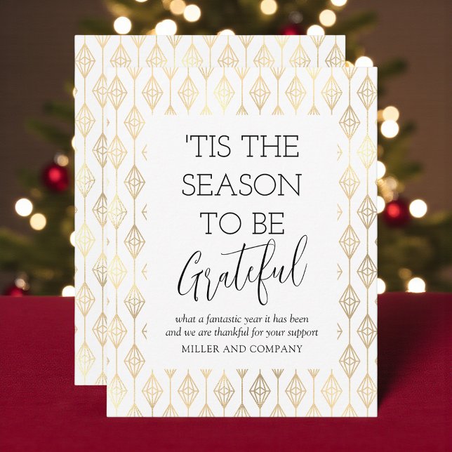 'Tis The Season To Be Grateful Corporate Holiday Card (Creator Uploaded)