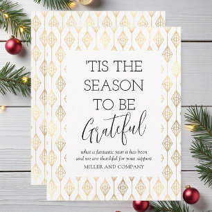 'Tis The Season To Be Grateful Corporate Holiday Card