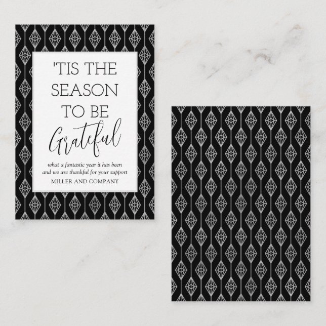 'Tis The Season To Be Grateful Corporate Holiday Card (Front/Back)