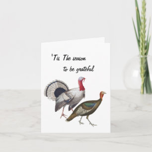 Tis The Season To Be Grateful Folded Greeting Card