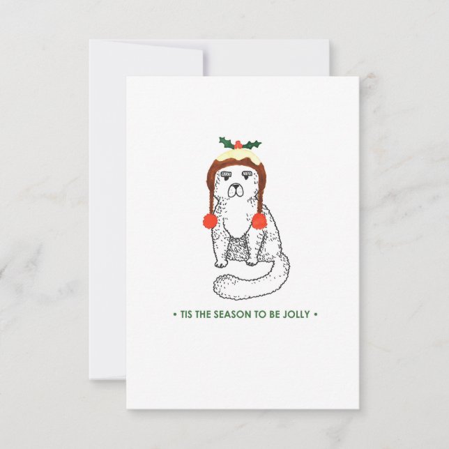Tis The Season To Be Jolly Christmas Card (Front)