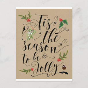tis the season to be jolly christmas holiday card