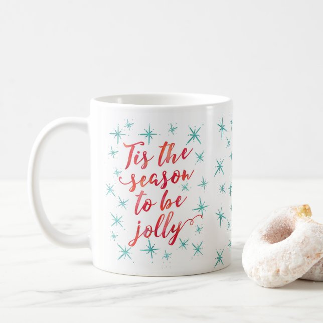 Tis the season to be jolly Christmas Mug (With Donut)