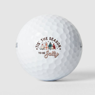 Tis the Season to Be Jolly Christmas Santa Xmas Golf Balls