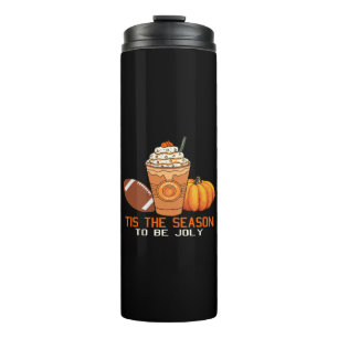 tis the season to be jolly christmas thermal tumbler