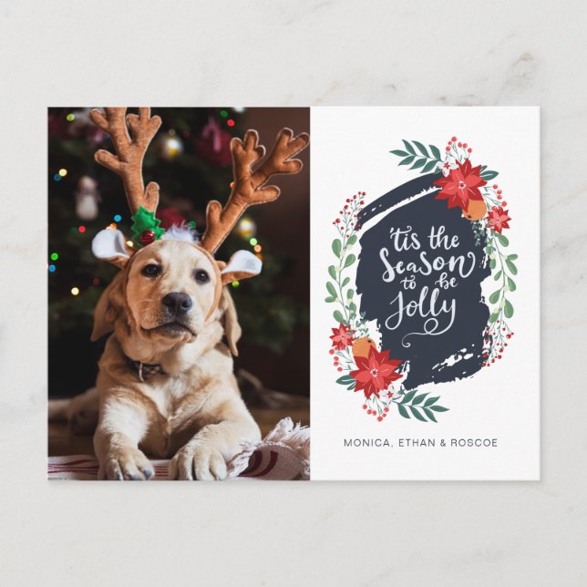 'Tis the Season to be Jolly | Photo Holiday Card (Front)