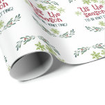 Tis The Season to Be Knitting Winter Christmas Wrapping Paper<br><div class="desc">Perfect for the winter holiday season, this wrapping paper carries the message, "tis the season to be knitting!". The lettering is in a combo of modern capitals and a scrumptious christmas font. The design is complete with snowflakes, winter leaves and berries. Gender neutral and great for knitters, crafters and yarnies....</div>