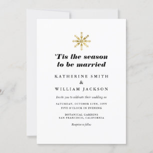 'Tis the Season to be Married All in One Wedding Invitation