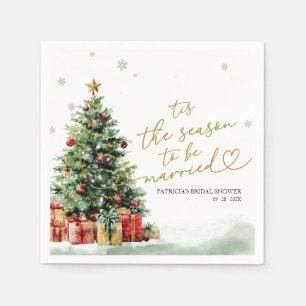 Tis the Season to be Married Bridal Shower Napkin