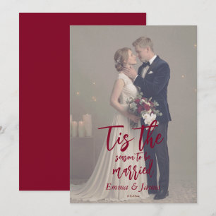 Tis the Season to Be Married Christmas Wedding Invitation