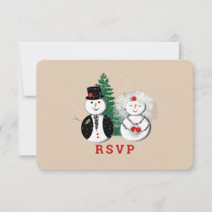 Tis The Season To Be Married Wedding RSVP Card