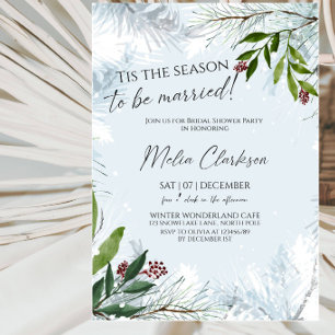 Tis the Season to Be Married Winter Bridal Shower Invitation