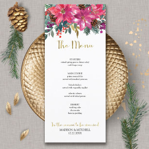 Tis The Season To Be Married Winter Pink Christmas Menu