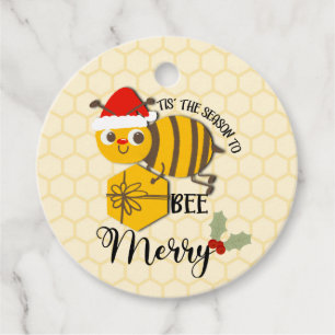 Tis the season to be merry bee  card favour tags