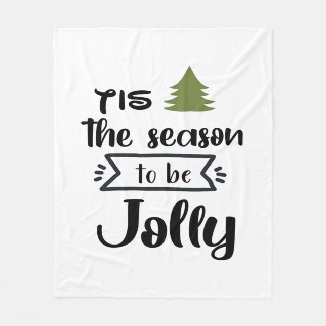 Tis The Season To Be New Year Celebration Minimal  Fleece Blanket (Front)