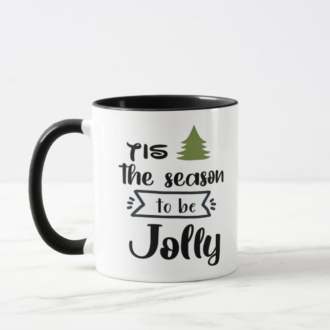 Tis The Season To Be New Year Celebration Minimal  Mug (Left)