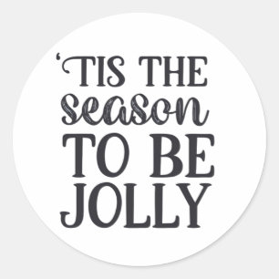 Tis The Season To Be New Year Celebration Retro Cl Classic Round Sticker