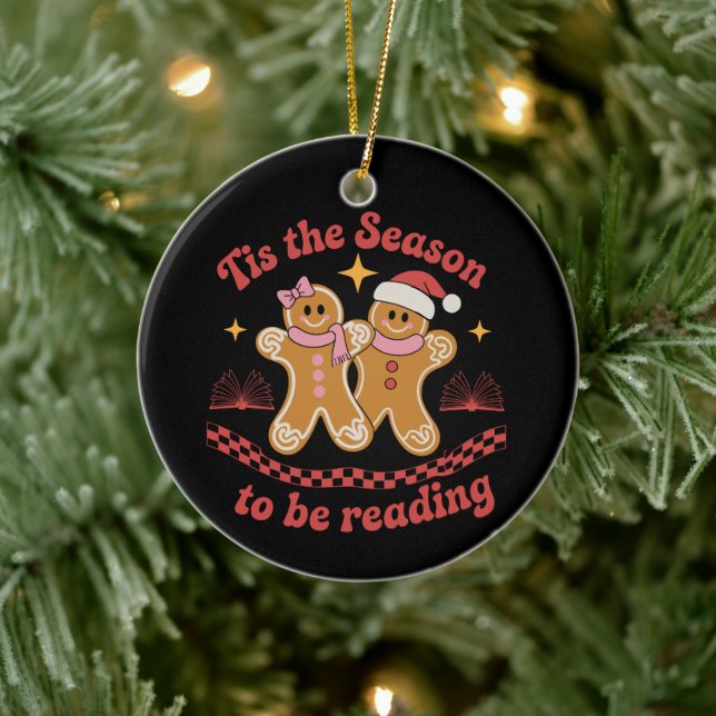 Tis The Season To Be Reading Christmas School  Ceramic Tree Decoration (Tree)