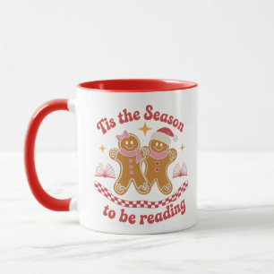 Tis The Season To Be Reading Christmas School Mug