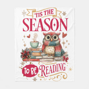 'Tis The Season to Be Reading  Fleece Blanket