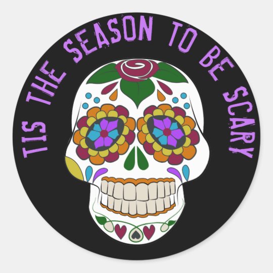 TIS THE SEASON TO BE SCARY HALLOWEEN STICKERS