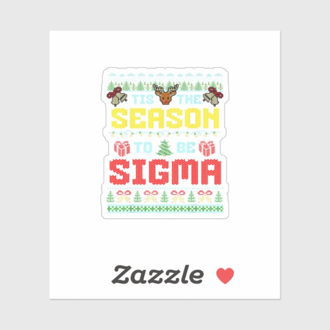 Tis The Season To Be Sigma Christmas Brainrot Iron (Sheet)