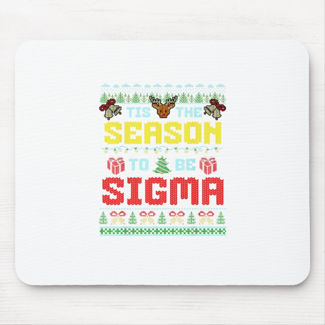Tis The Season To Be Sigma Christmas Brainrot Iron Mouse Mat (Front)