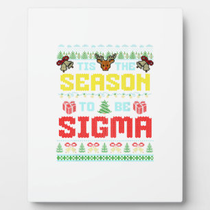 Tis The Season To Be Sigma Christmas Brainrot Iron Plaque