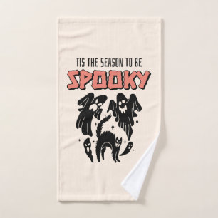 Tis the Season to be Spooky Creepy Halloween  Hand Towel