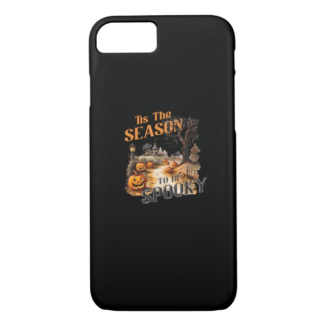 Tis The Season To Be Spooky Fall Halloween Retro C Case-Mate iPhone Case (Back)